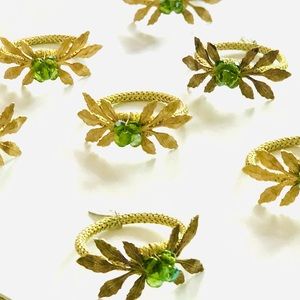 SOLD Deborah Rhodes Crystal Napkin Rings -S/8